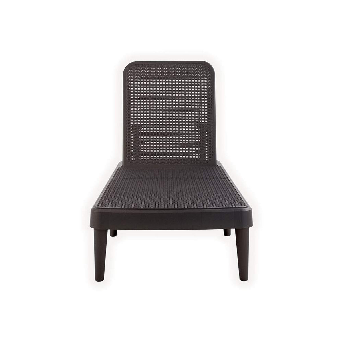75" Brown Heavy Duty Plastic Outdoor Stacking Chaise Lounge
