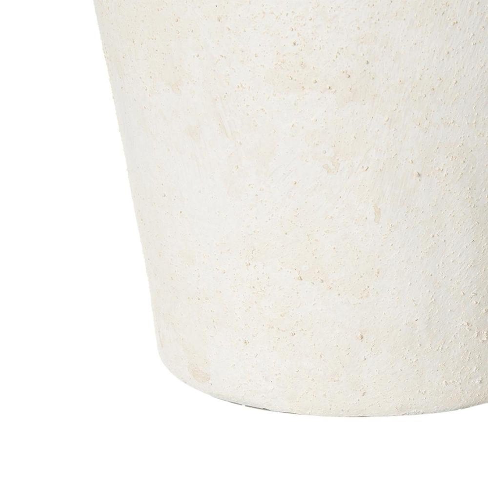 10" Brown And White Color Block Ceramic Round Jug Vase