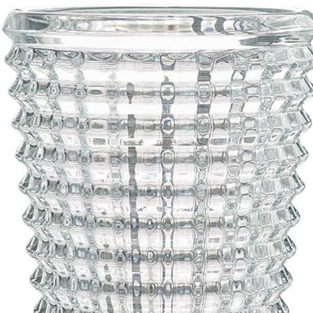 11" Clear Round Glass Table Vase