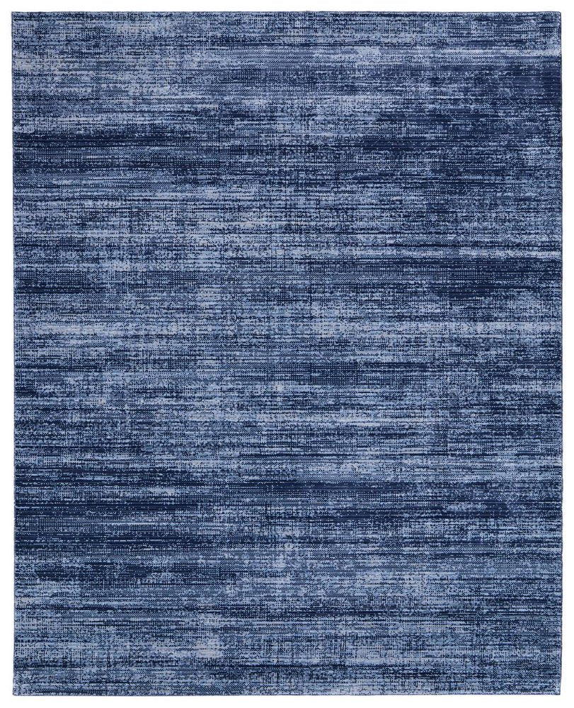 9' X 13' Blue and Gray Power Loom Area Rug