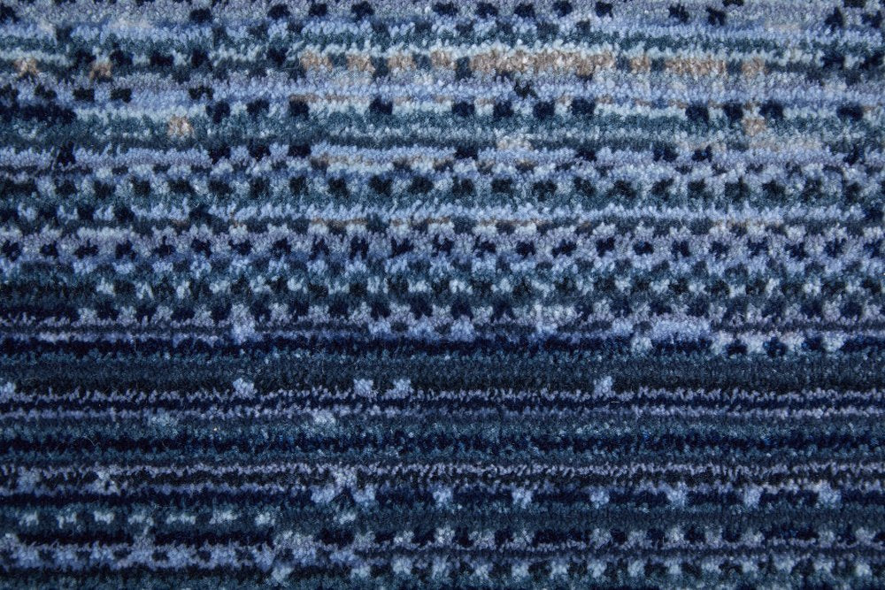 9' X 13' Blue and Gray Power Loom Area Rug