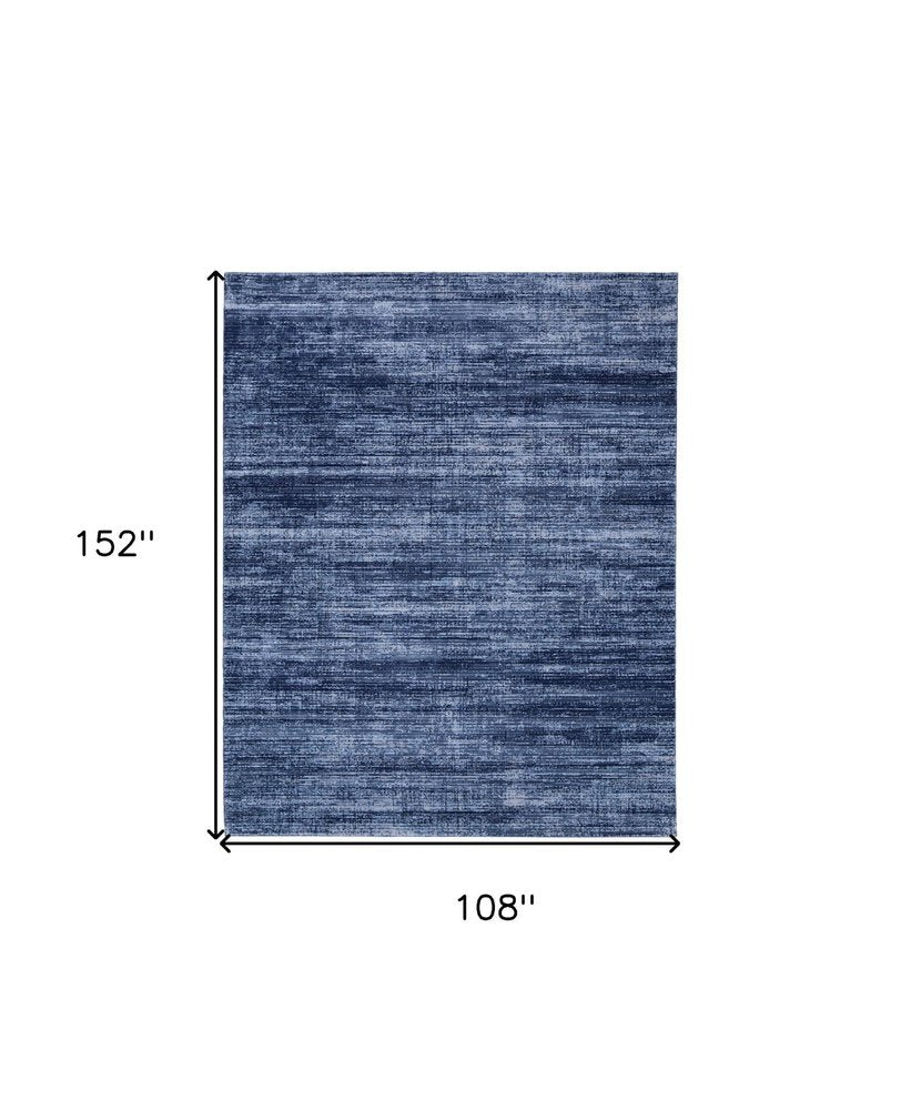 9' X 13' Blue and Gray Power Loom Area Rug