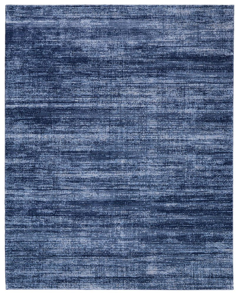 9' X 13' Blue and Gray Power Loom Area Rug