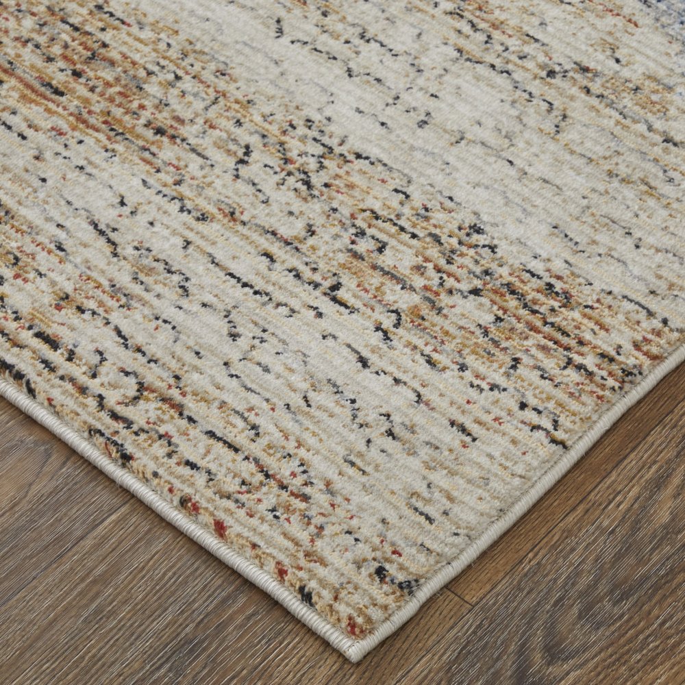 9' X 13' Blue Gray and Tan Abstract Power Loom Area Rug