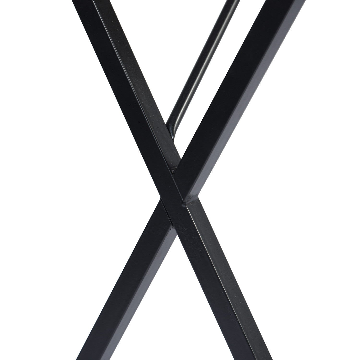 39" Black Wood and Metal X-Shape Computer Desk