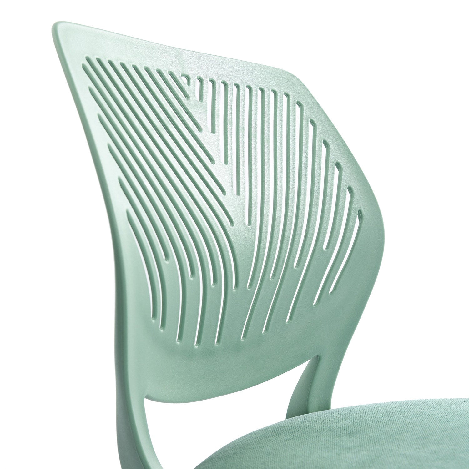 Teal and White Adjustable Height Swivel Rolling Office Chair