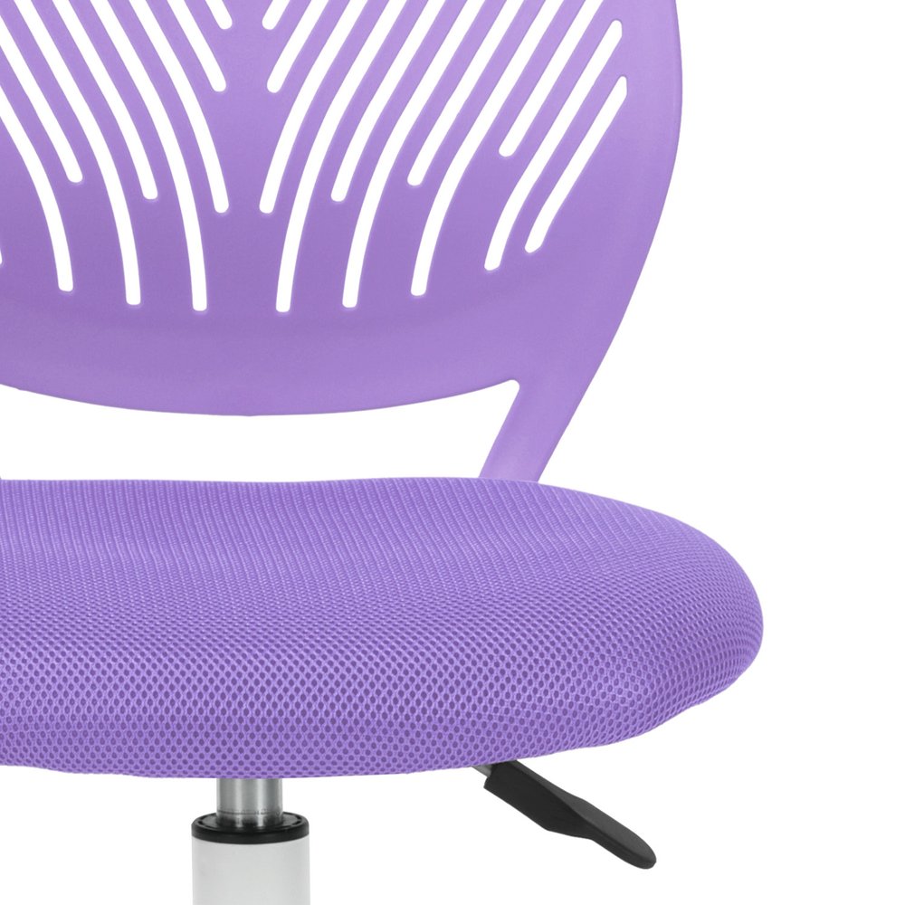 Baby Pink and White Adjustable Height Swivel Rolling Office Chair