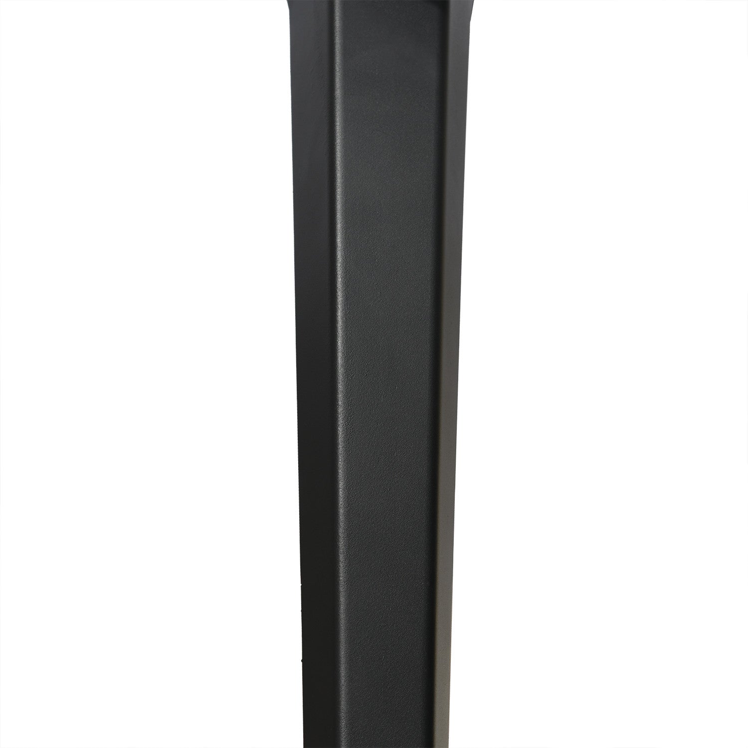 63" Dark Brown and Black Wood and Steel Dining Table