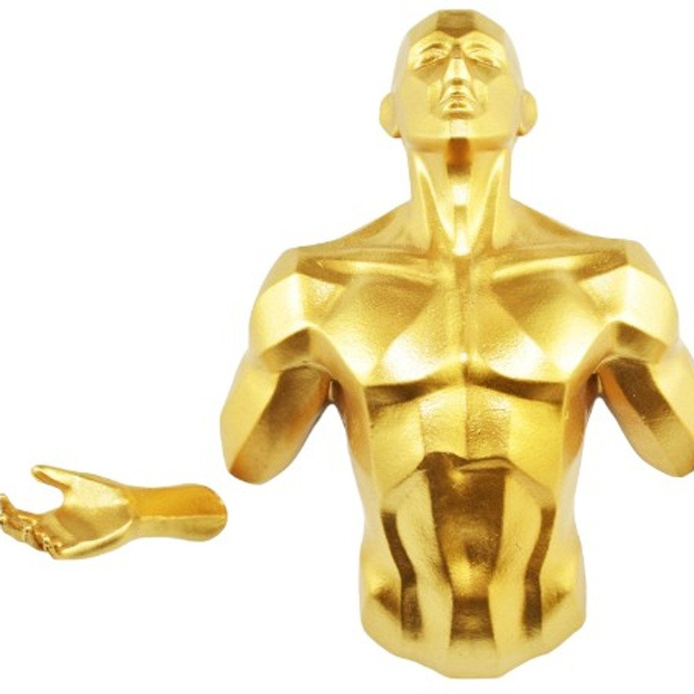 6" X 4" Gold Resin Bursting Man Hanging Dimensional Sculpture