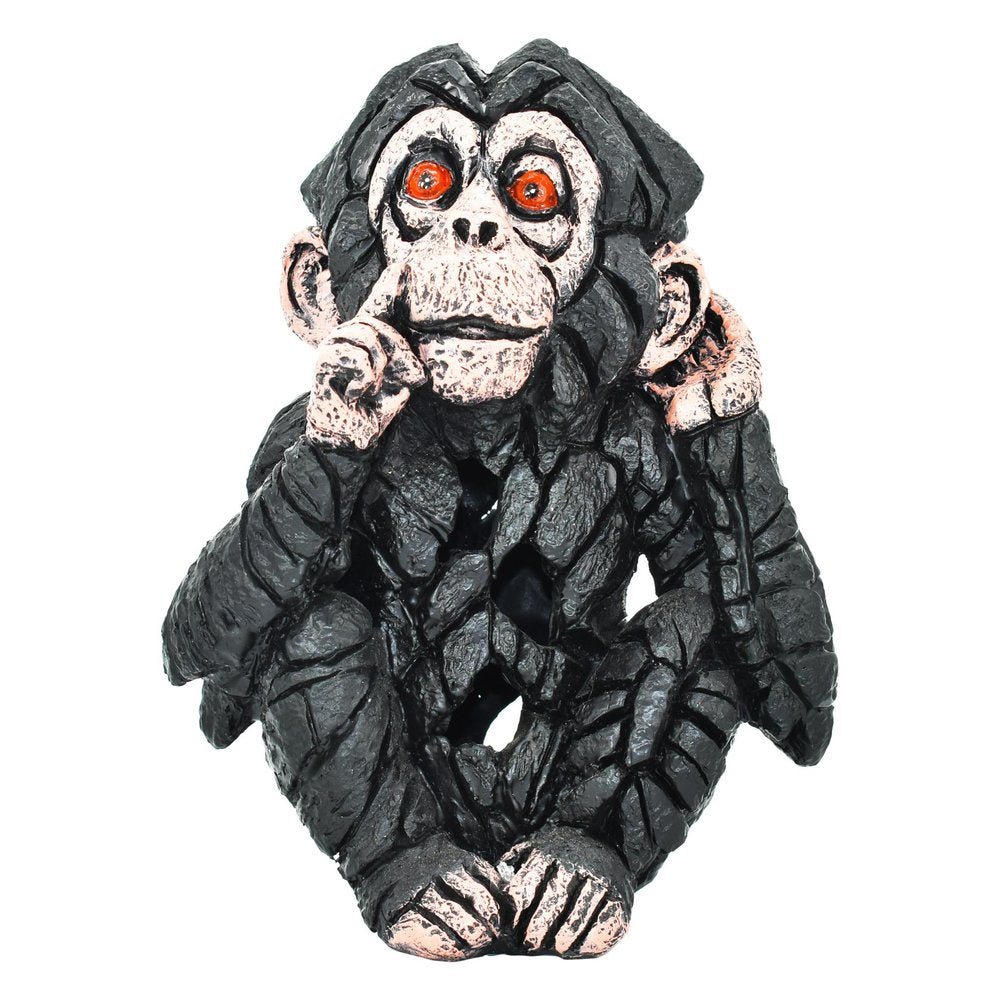 6" Brown Pink And Red Resin Monkey Tabletop Sculpture