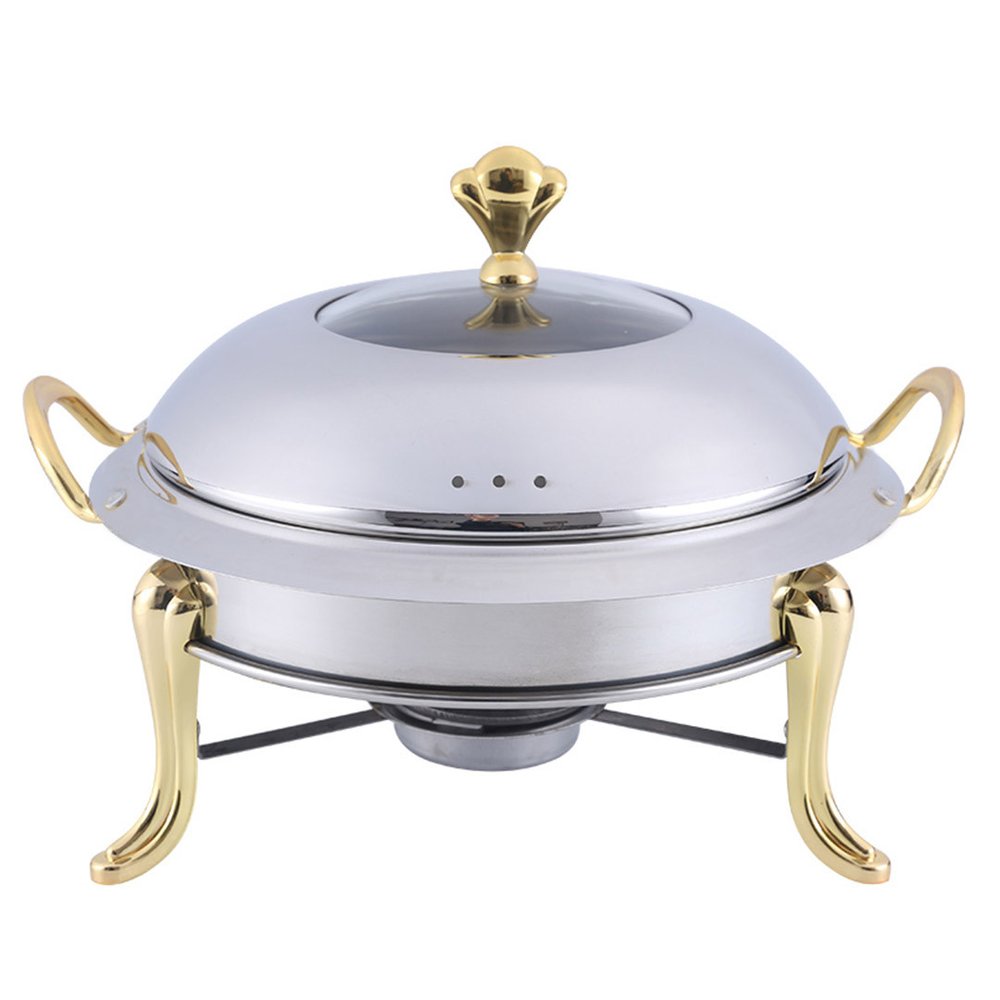 11" Silver Stainless Steel Chafing Dish With Stand