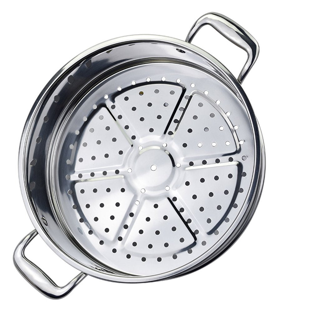 12" Silver Stainless Steel Food Steamer
