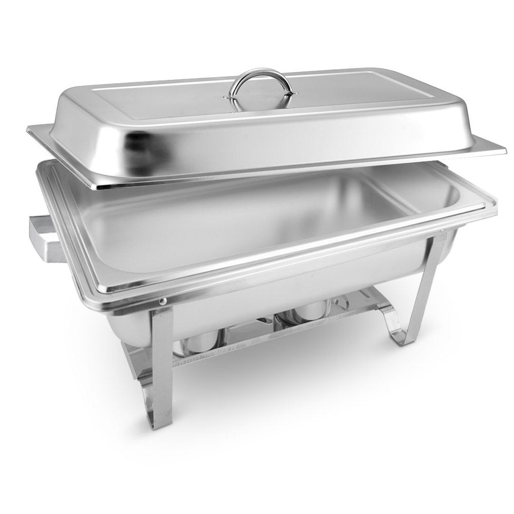 9" Silver Stainless Steel Chafing Dish With Stand