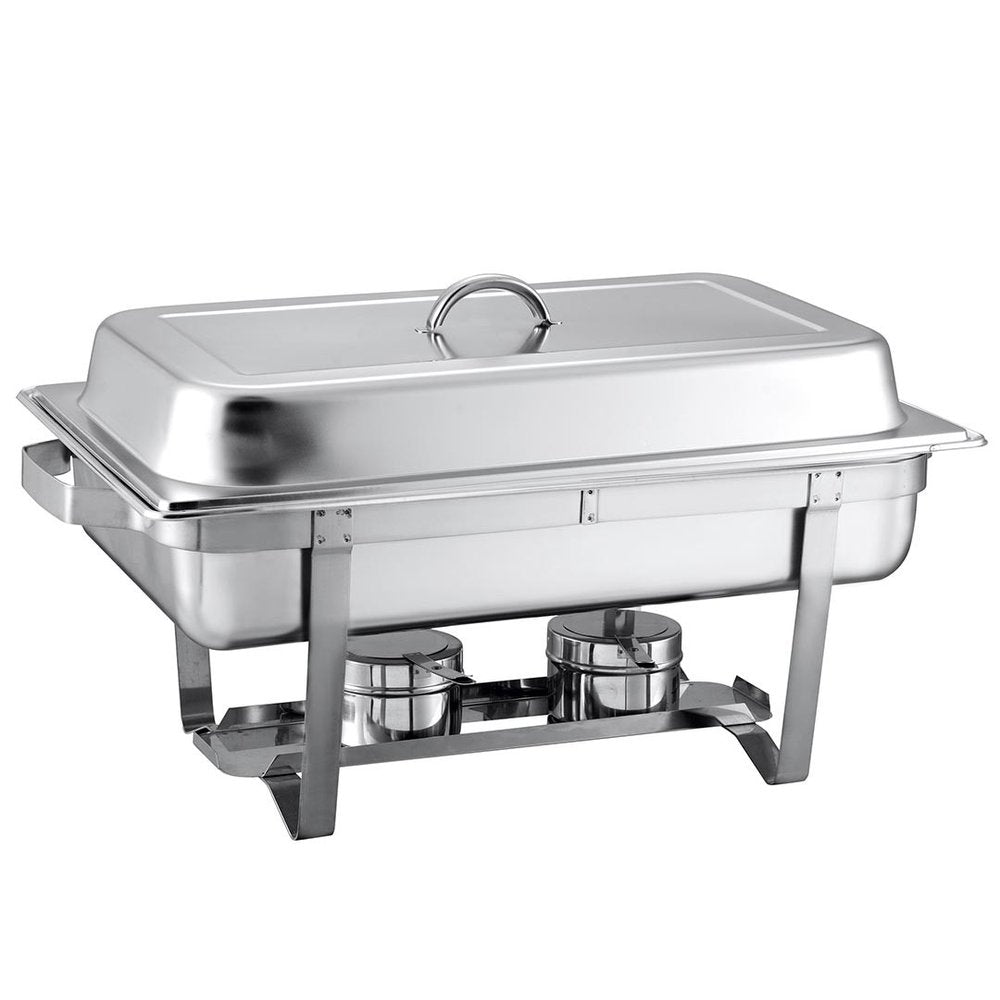 9" Silver Stainless Steel Chafing Dish With Stand