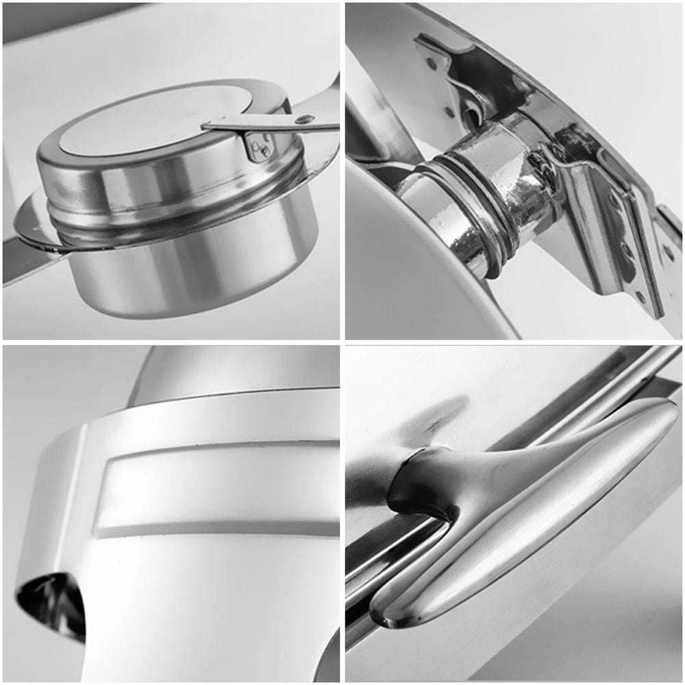 20" Silver Stainless Steel Chafing Dish With Stand