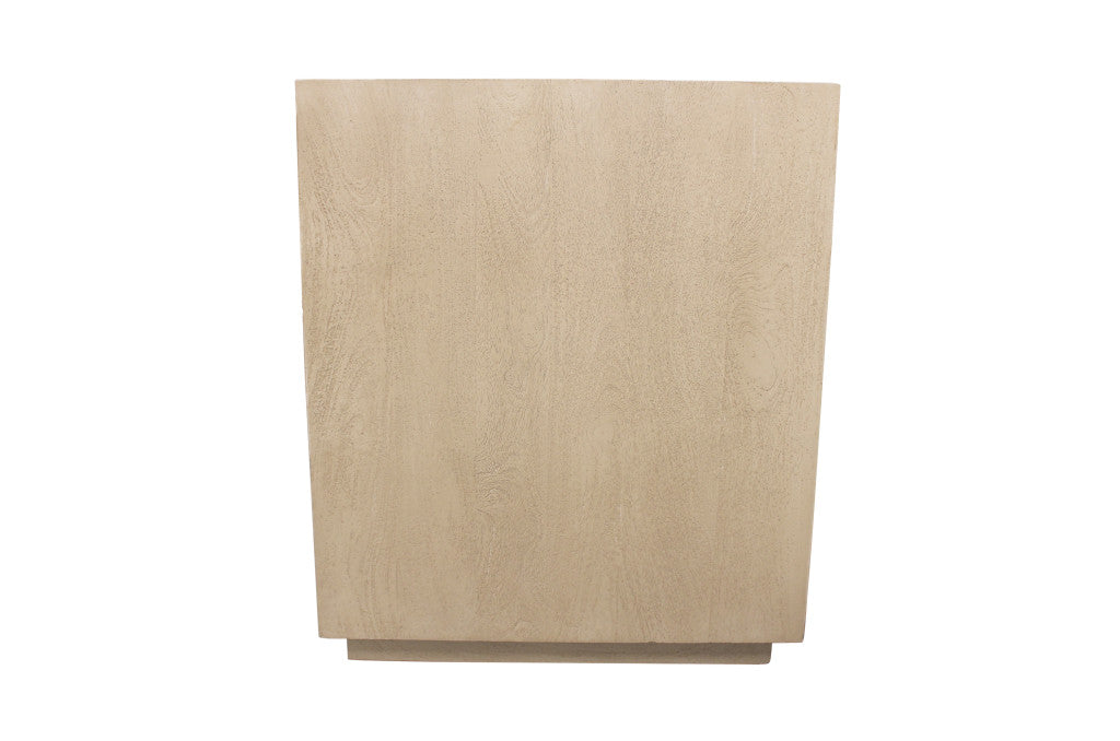24" Natural Solid Wood Three Drawer Nightstand