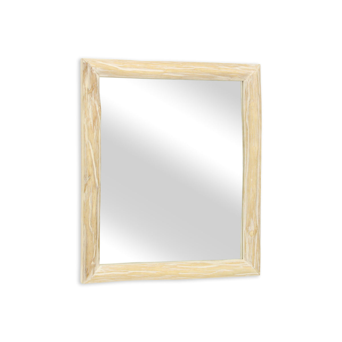 20" Natural Solid Wood Accent Mirror