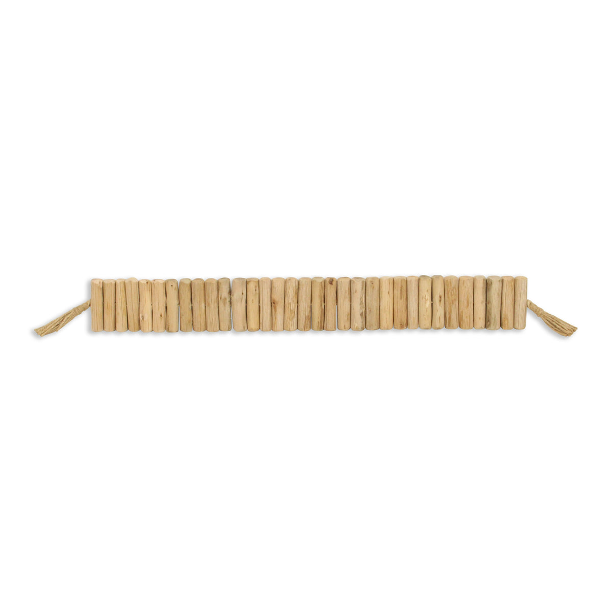 40" Brown Wood Rods And Rope Decorative Tassel