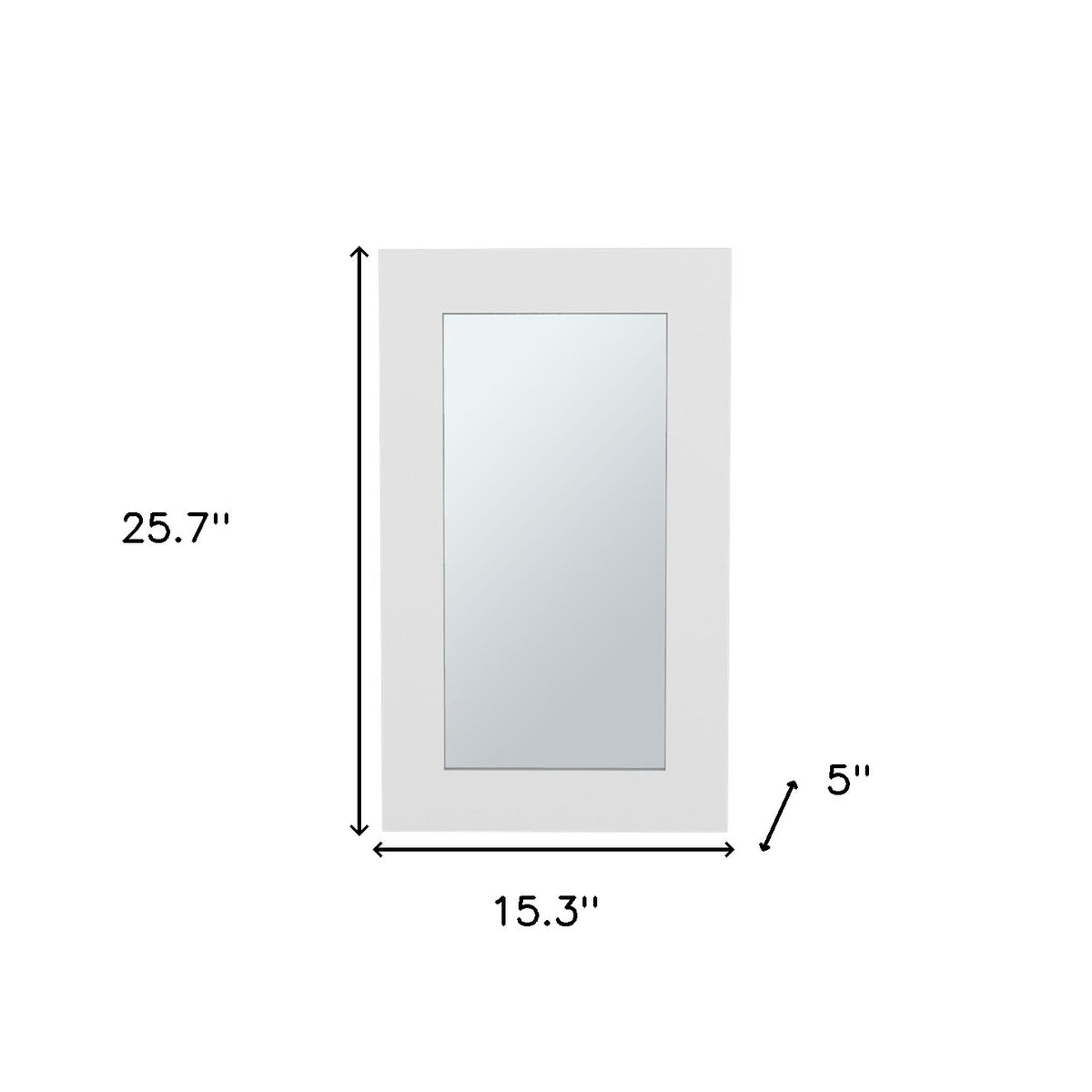 15" White Wood Floating Bathroom Vanity And Medicine Cabinet With Mirror