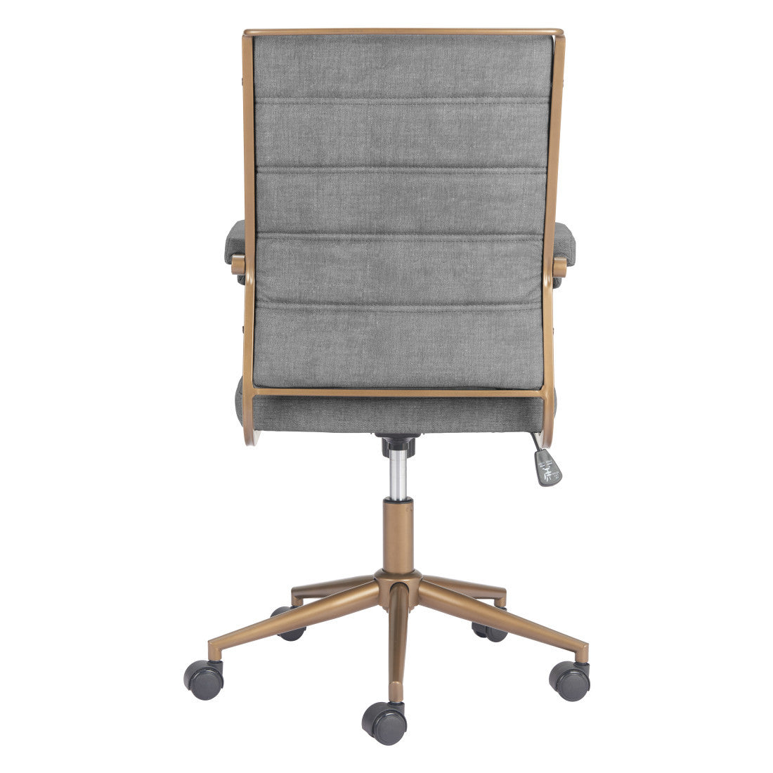 Gray and Bronze Adjustable Height Swivel Rolling Office Chair