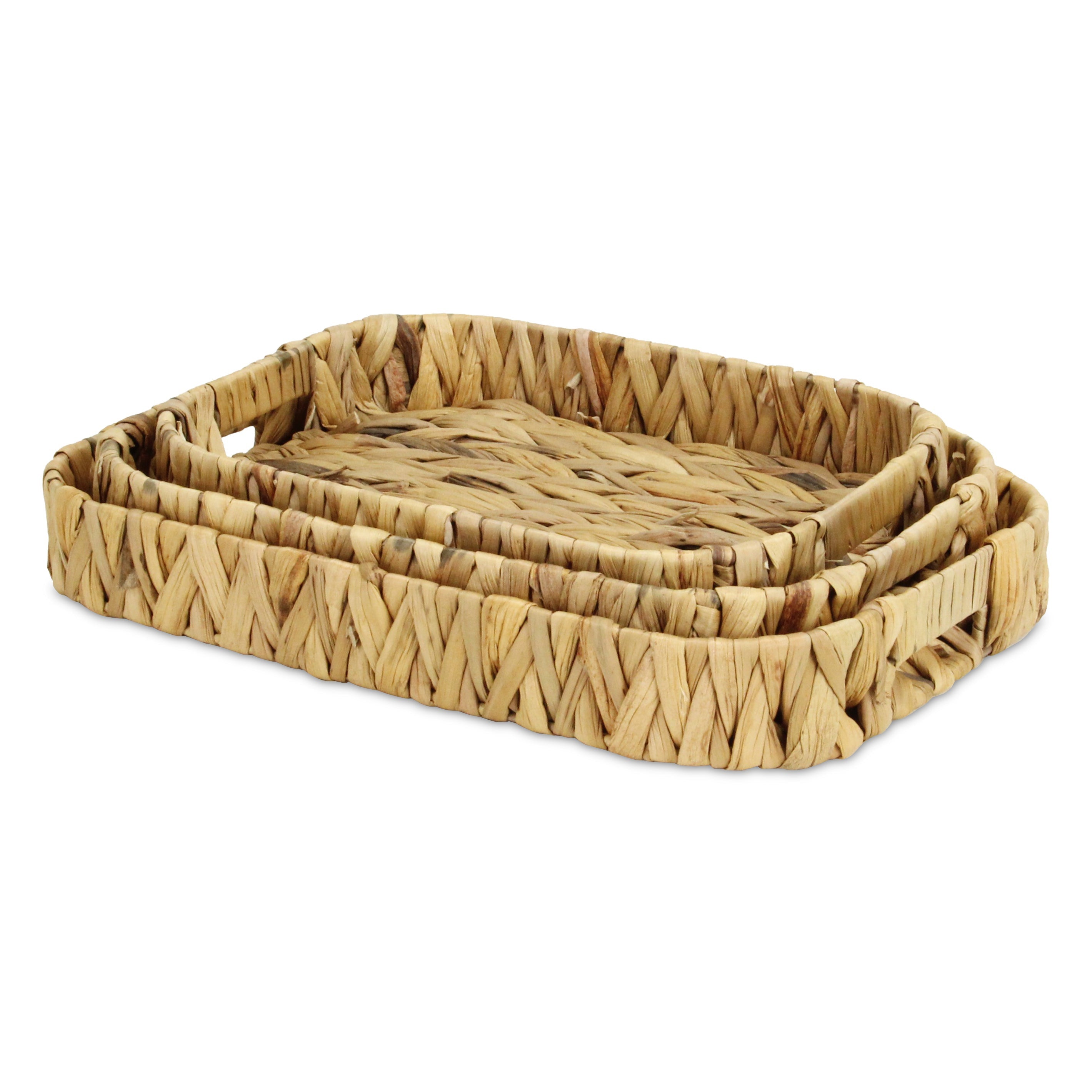Set of Three Natural Water Hyacinth Basket