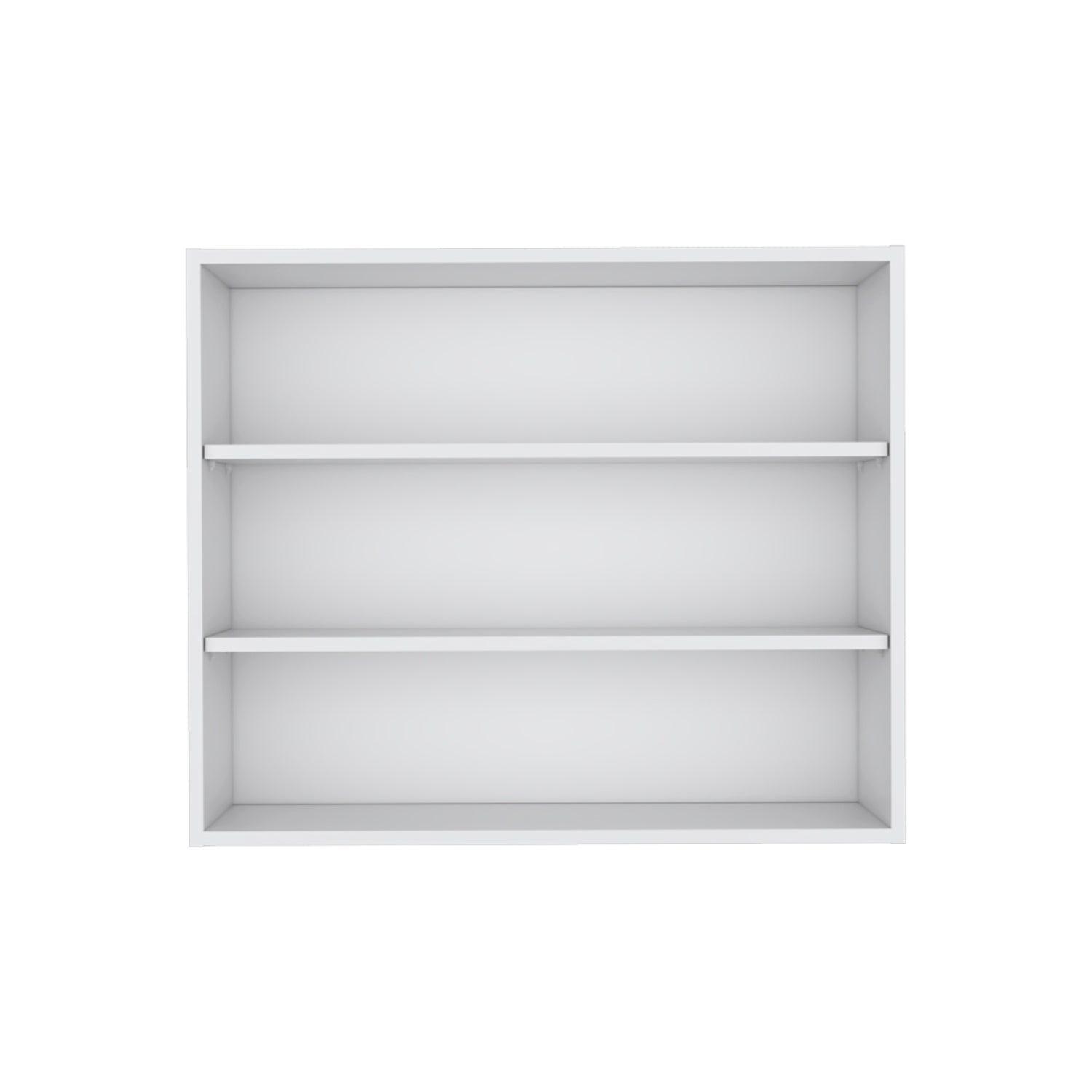 36" White Wood Three Tier Wall Mounted Floating Shelf