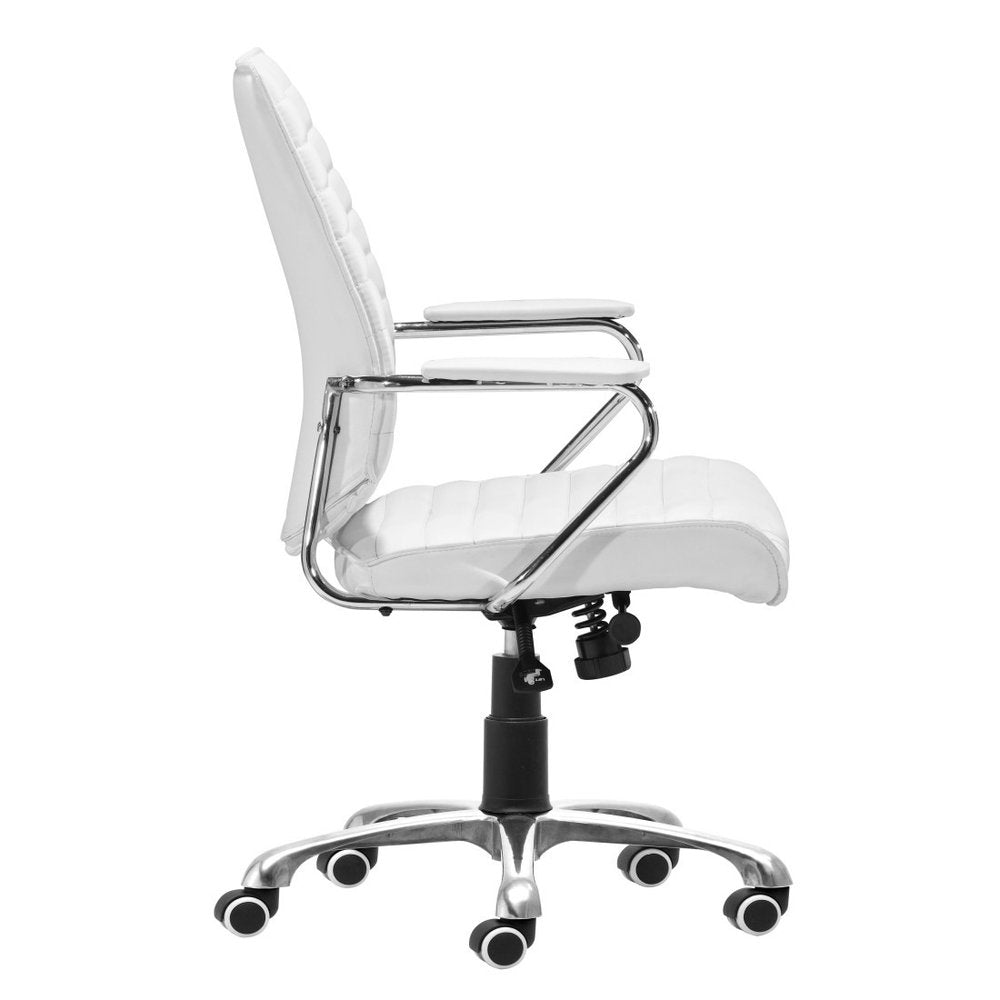 Black and Silver Adjustable Height Swivel Rolling Office Chair