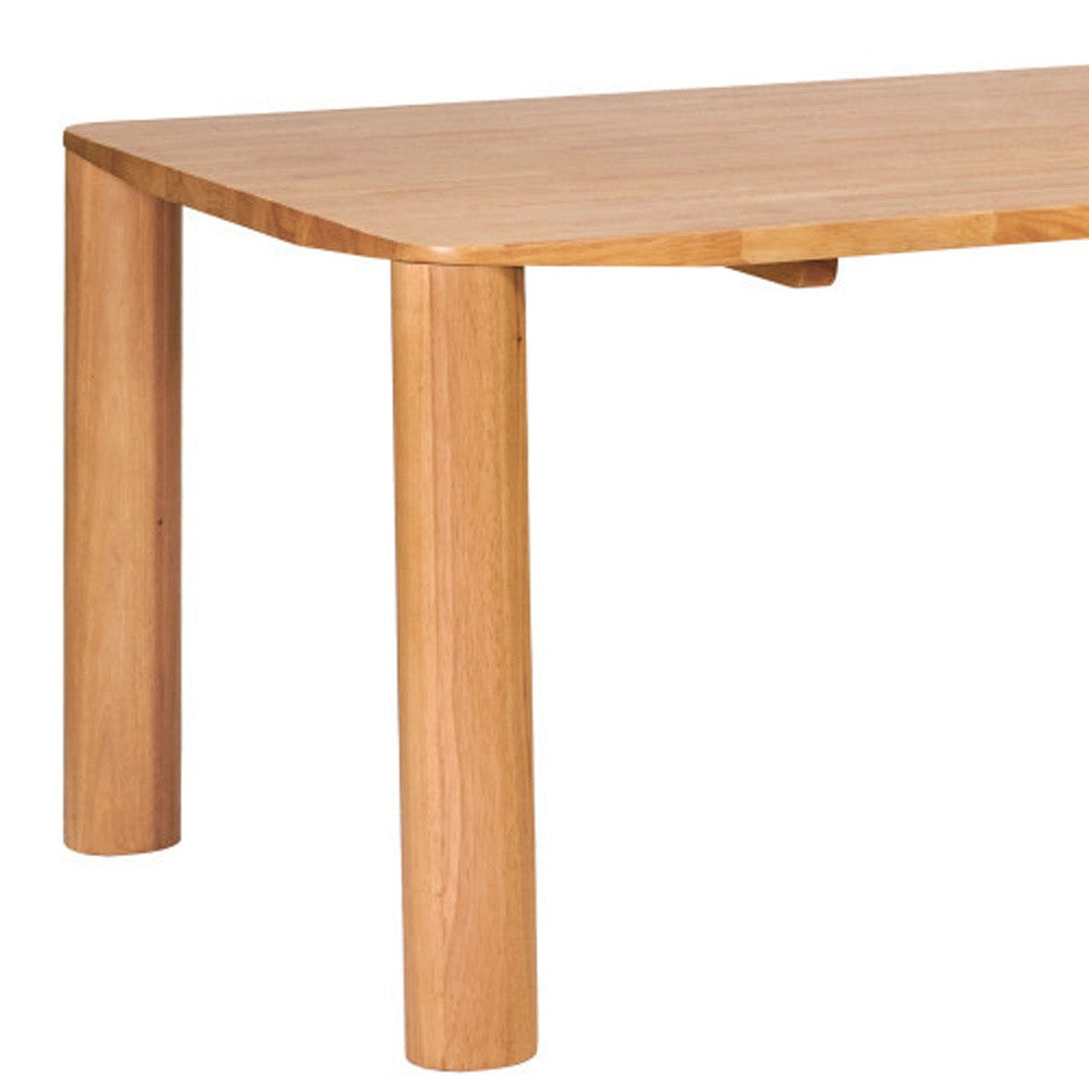 79" Natural Solid Wood Dining Table