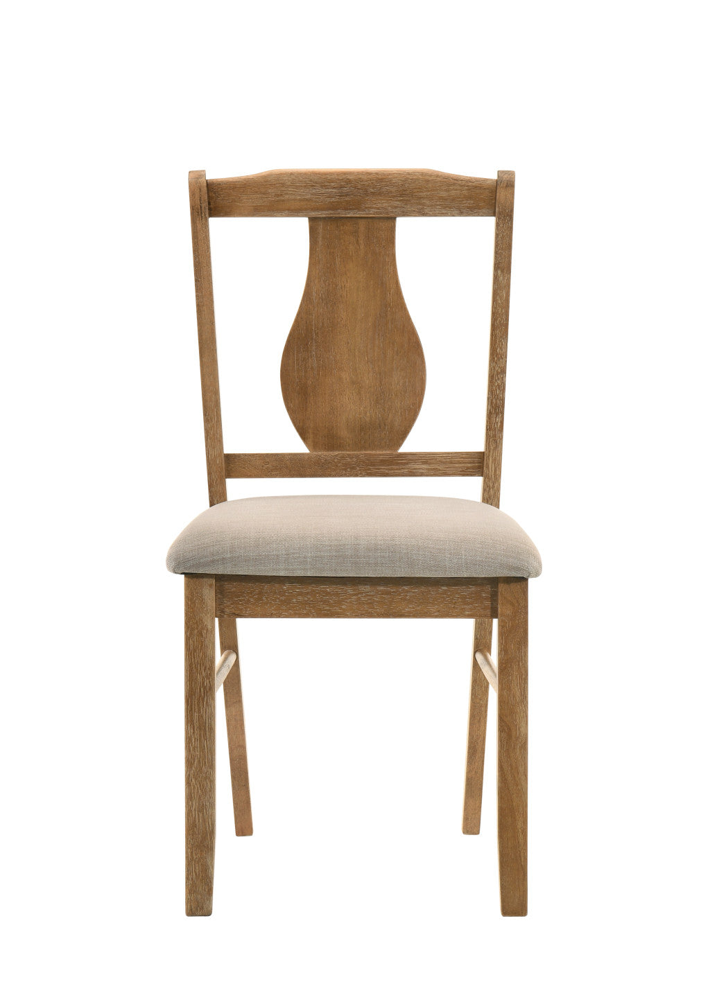 Five Piece Oak Solid Wood Dining Set with Four Chairs