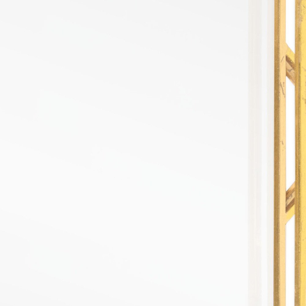 24" Gold Metal Geo Square Accent Mirror
