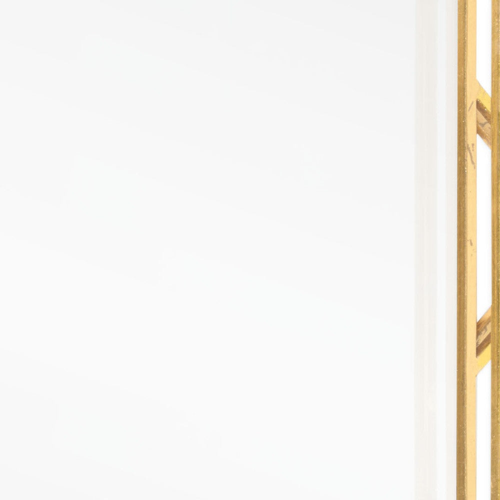 24" Gold Metal Geo Square Accent Mirror