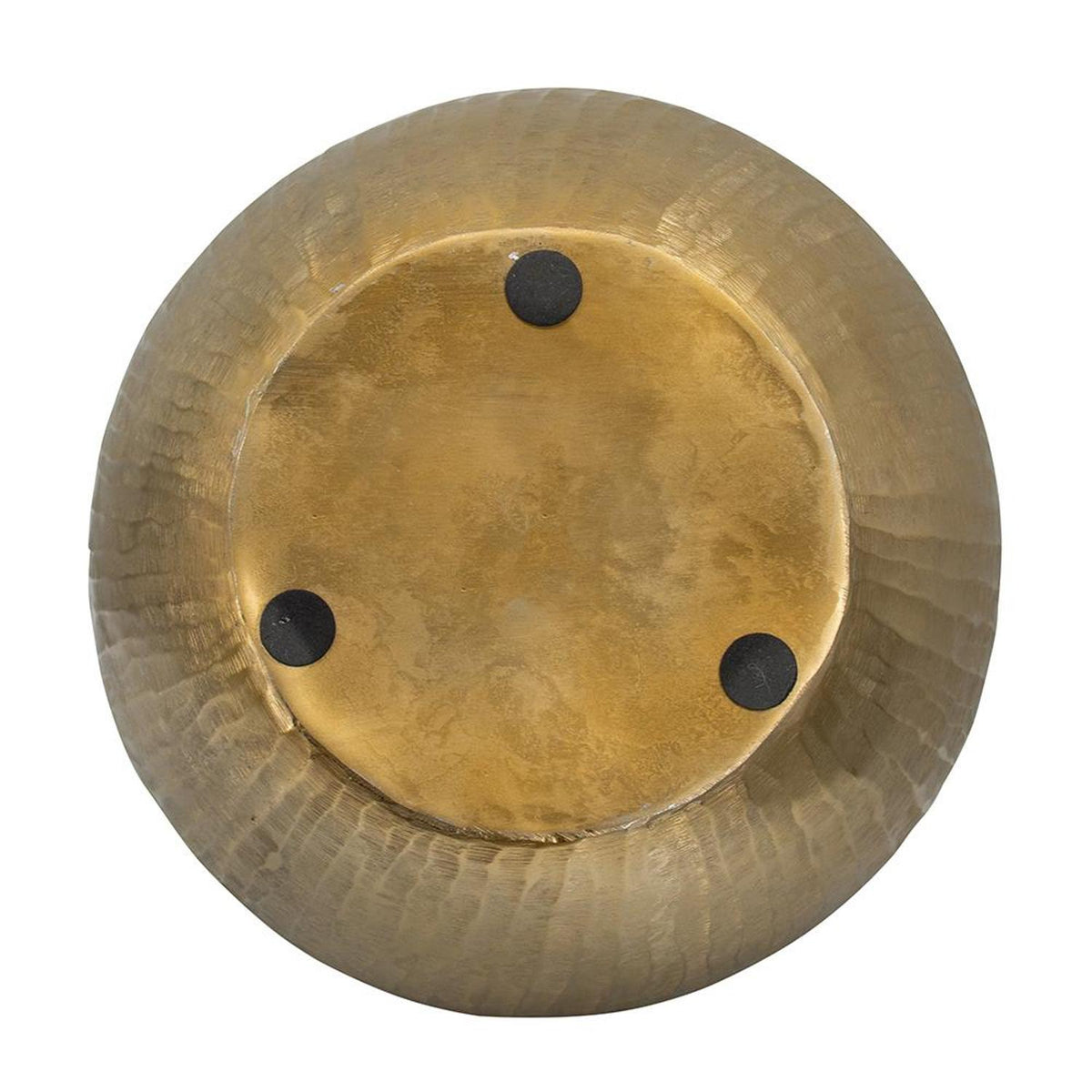 11" Gold Aluminum Round Table Vase