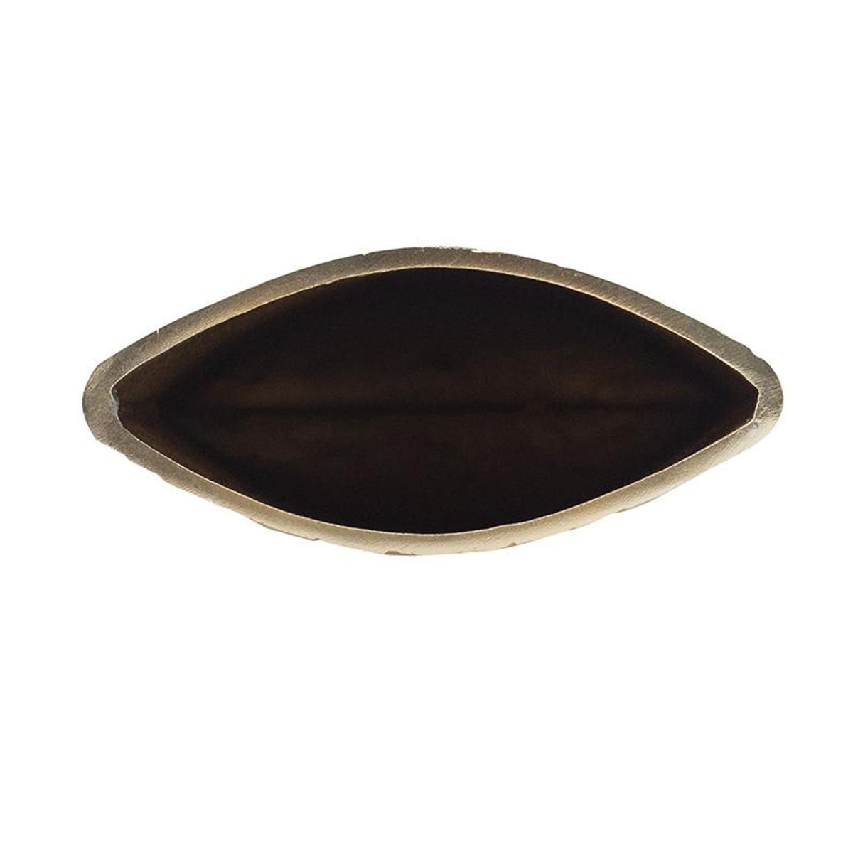 15" Gold Oval Aluminum Table Vase