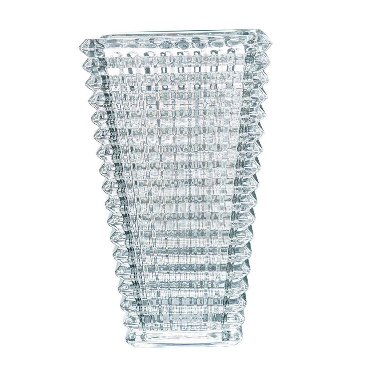 11" Clear Geometric Glass Table Vase