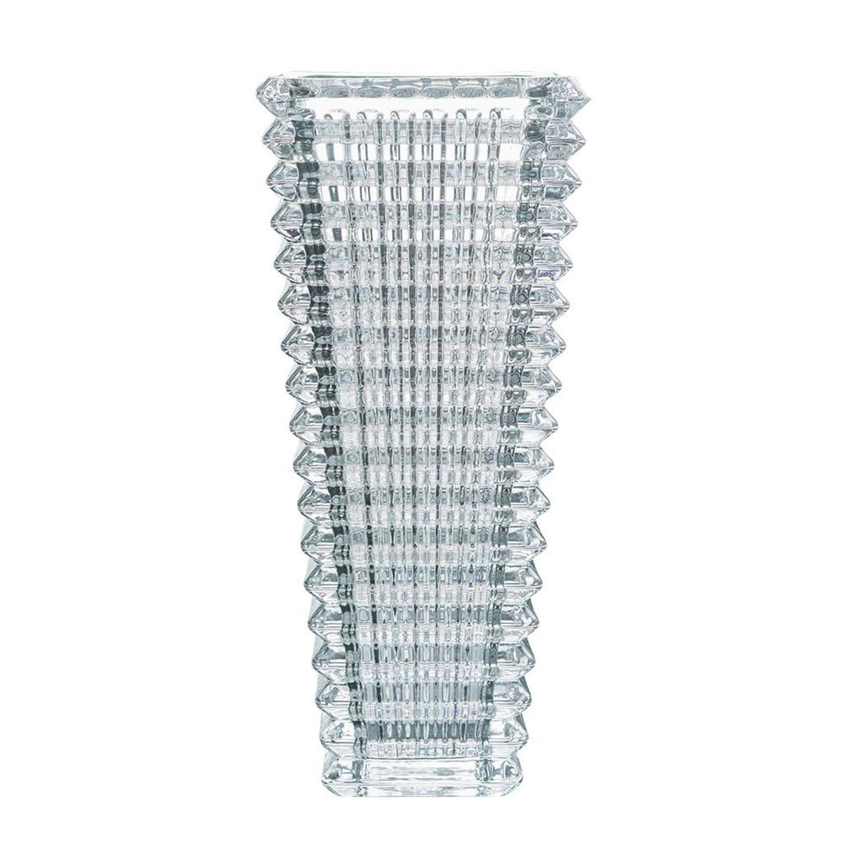 11" Clear Geometric Glass Table Vase