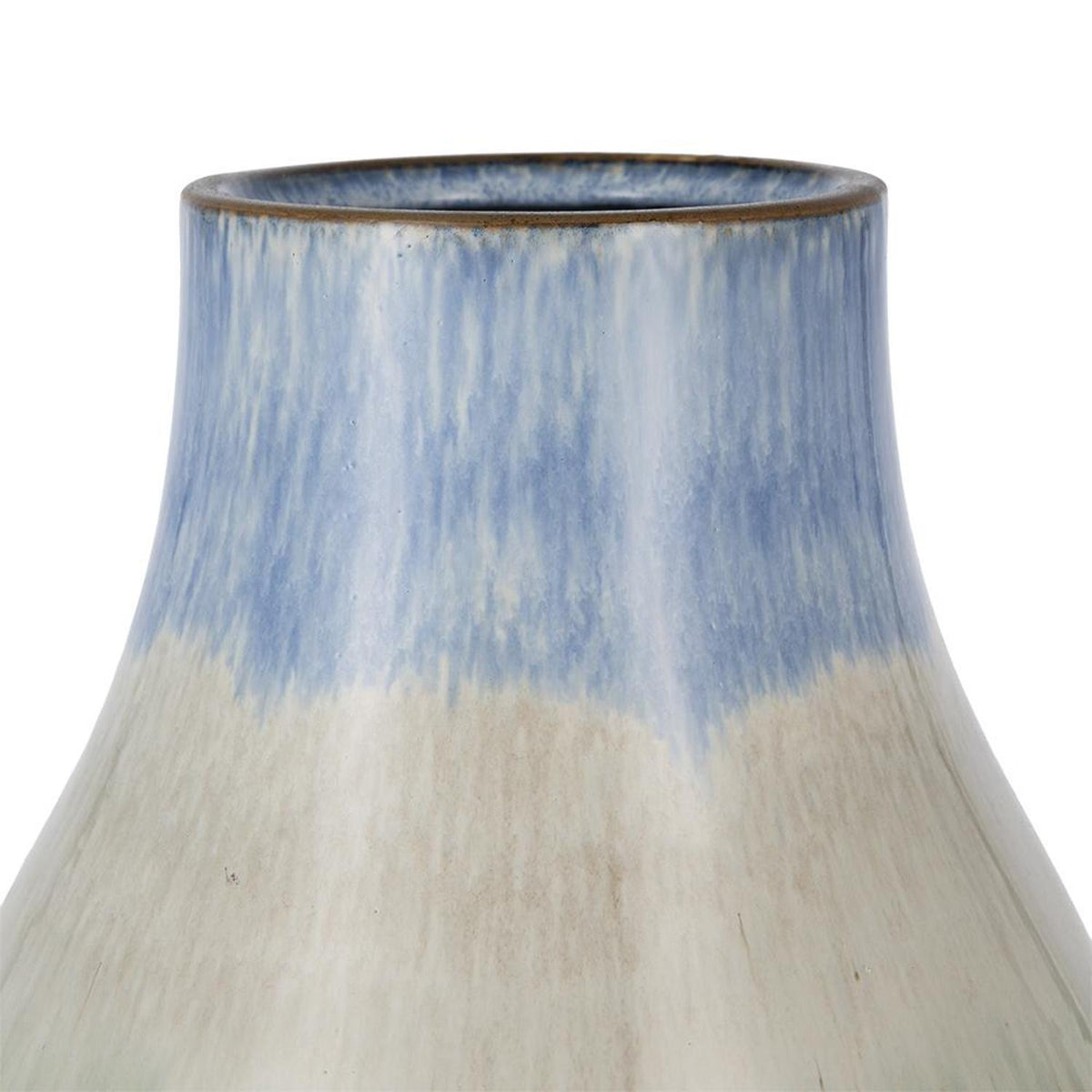 10" Blue And Gray Ombre Ceramic Round Table Vase