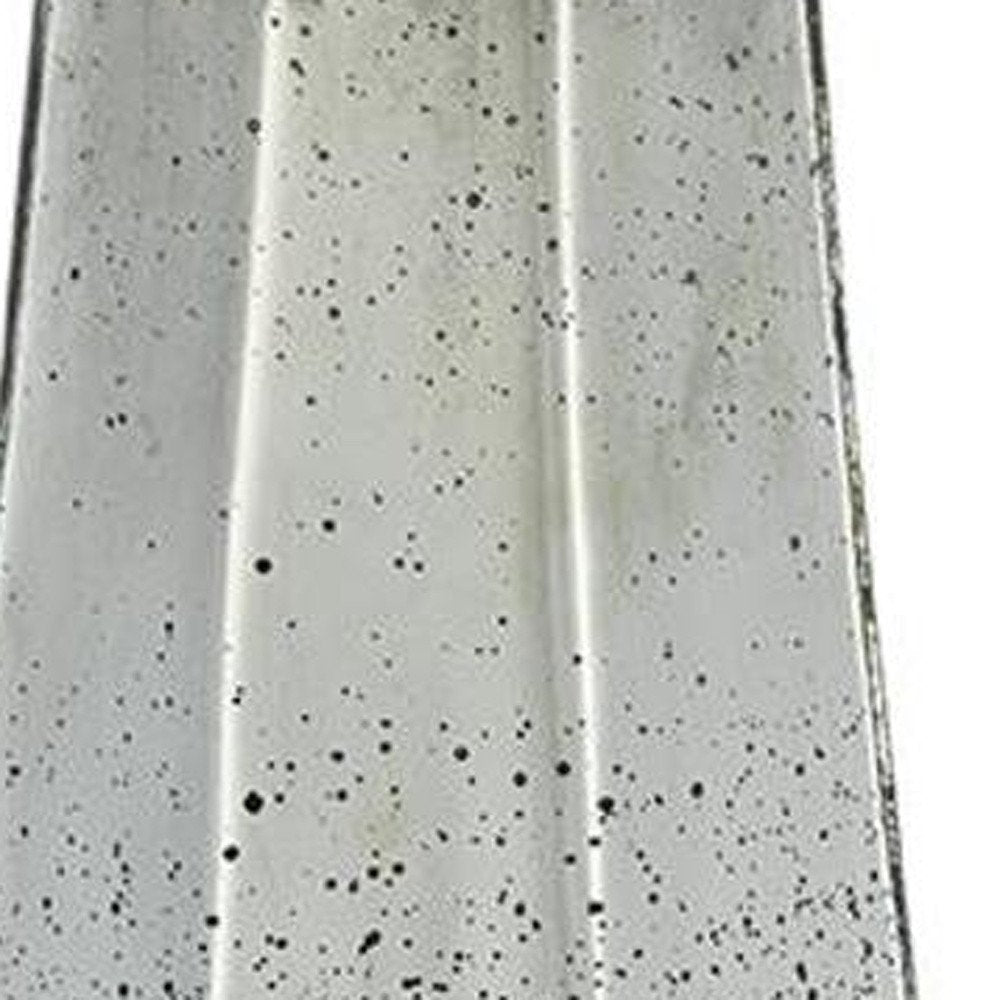 20" Antiqued Silver Glass Cylinder Table Vase