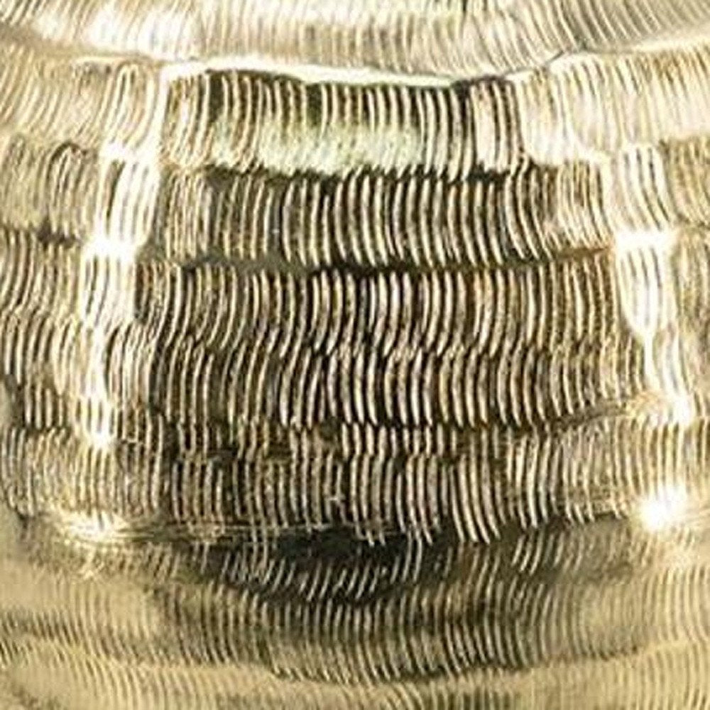 13" Gold Hammered Aluminum Urn Table Vase