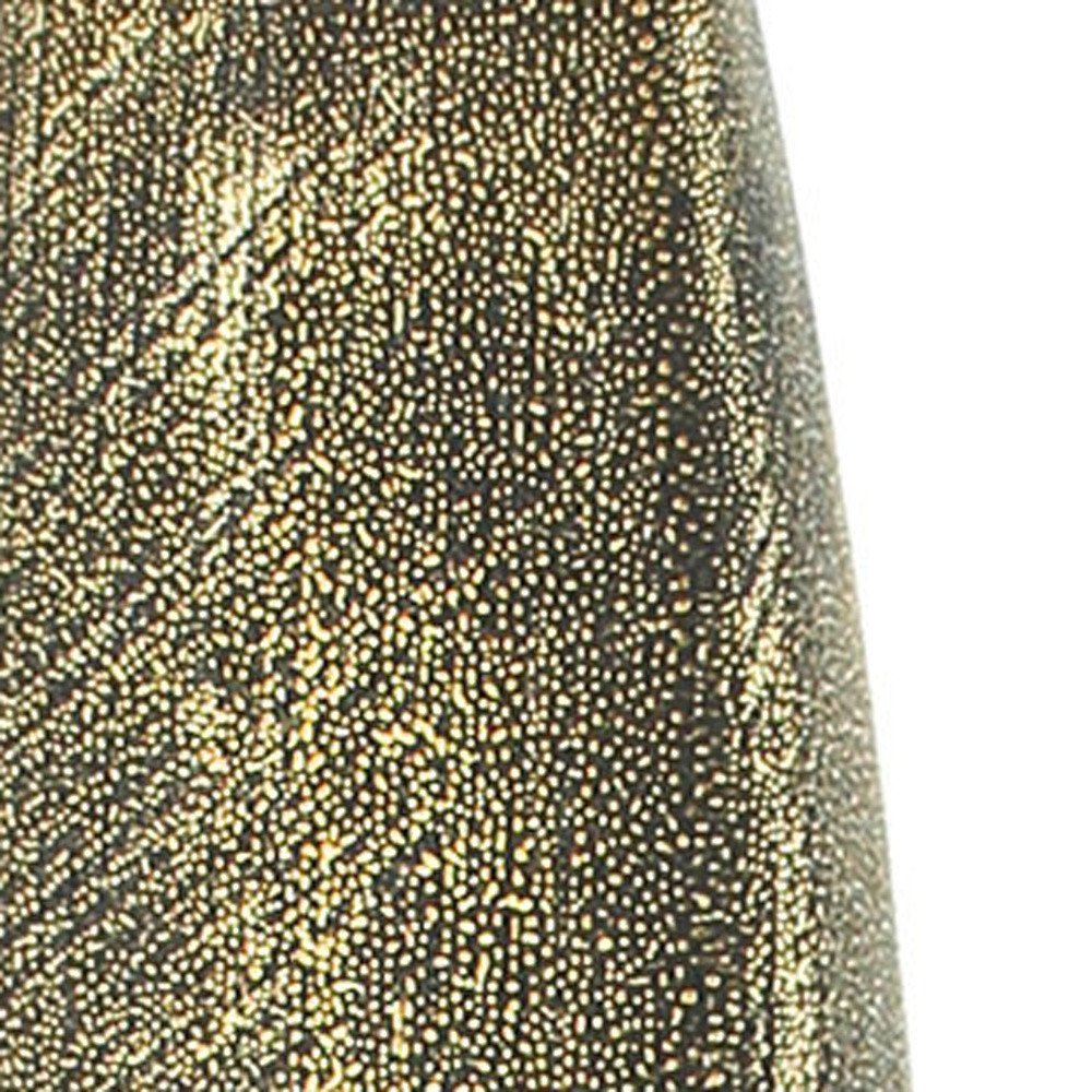 47" Gold Tapered Ceramic Floor Vase