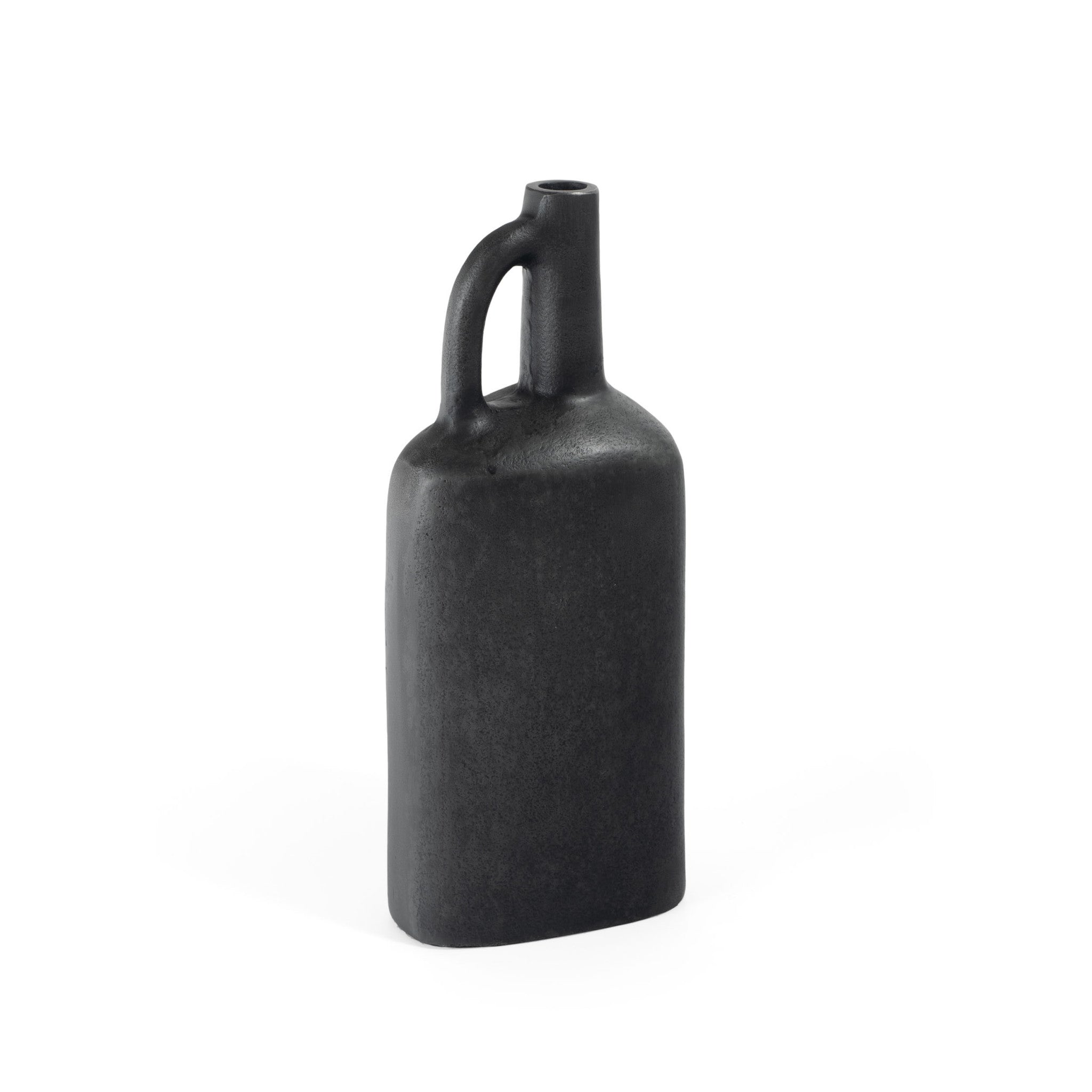 11" Gray Aluminum Jug Table Vase