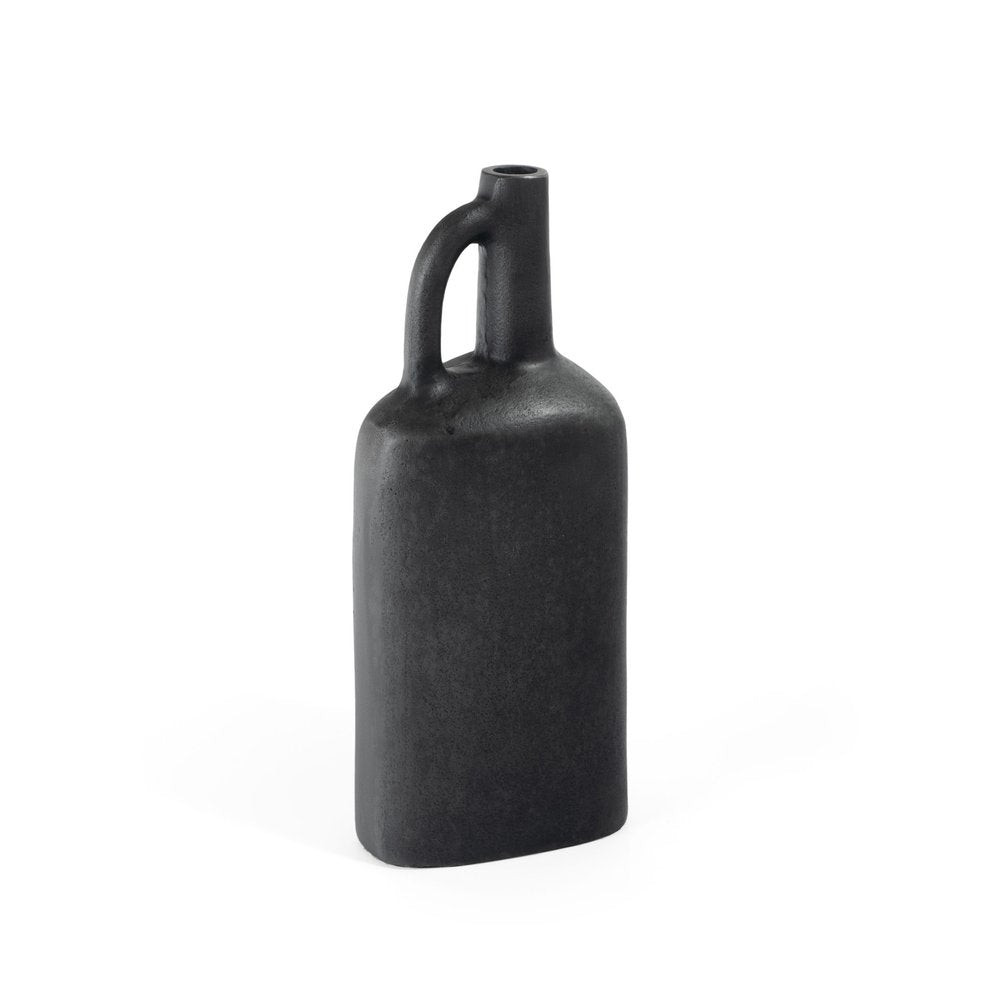 11" Gray Aluminum Jug Table Vase