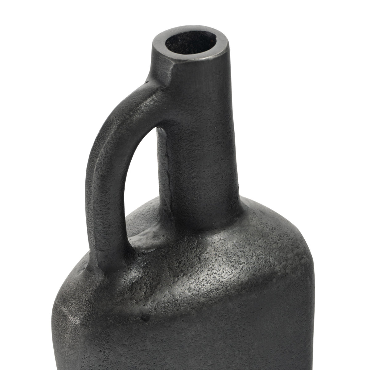 11" Gray Aluminum Jug Table Vase