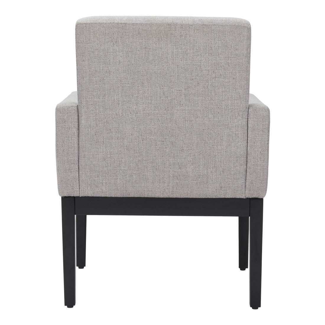 Gray and Black Upholstered Dining Arm Chair