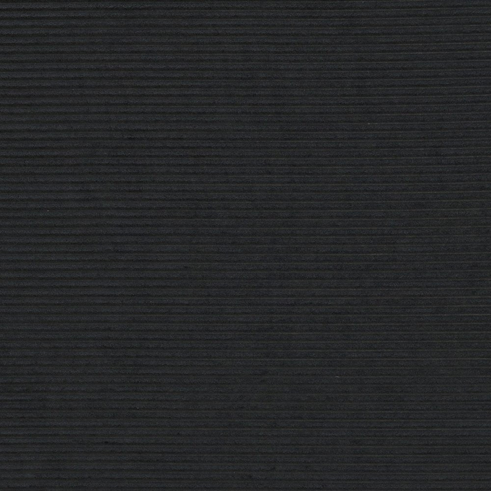 Black Ribbed Texture Velvet Upholstered Queen Bed Frame