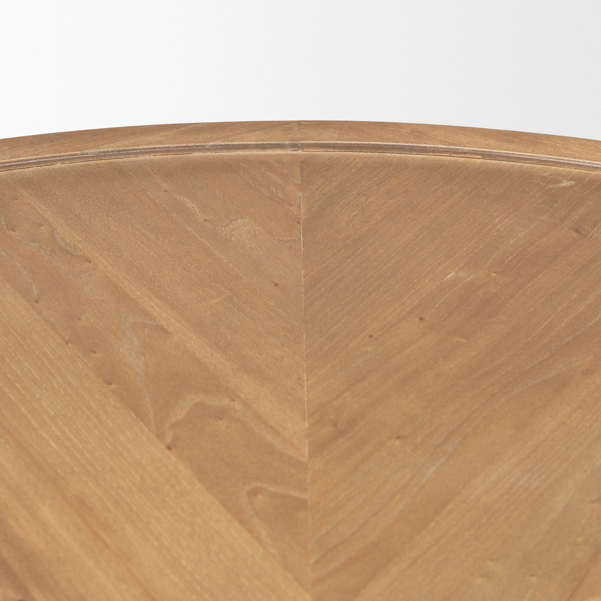 39" Natural Solid Wood Round Pedestal Coffee Table