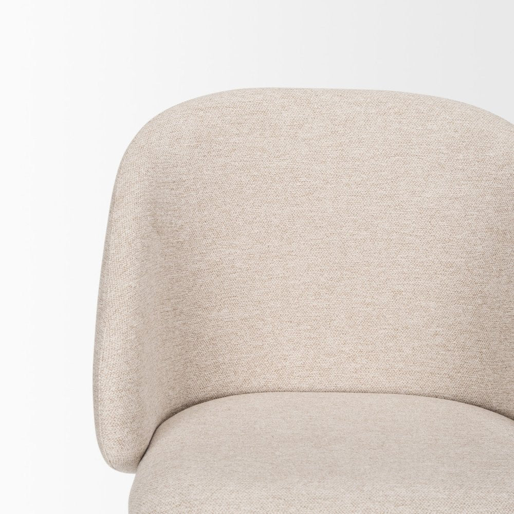 Set of Two Gray and Black Fabric Dining Side Chairs