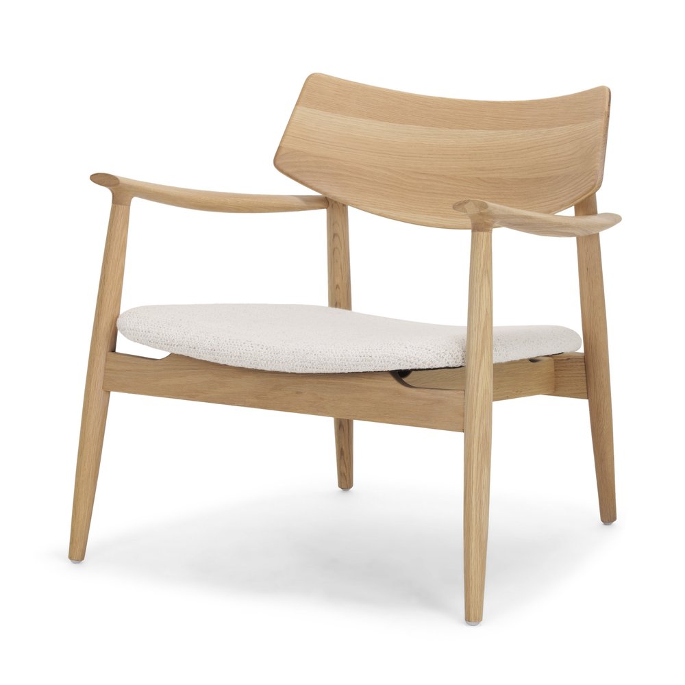 27" Cream and Natural Upholstery and Solid Wood Arm Chair