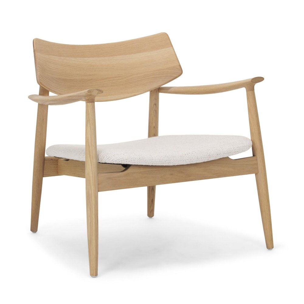 27" Cream and Natural Upholstery and Solid Wood Arm Chair