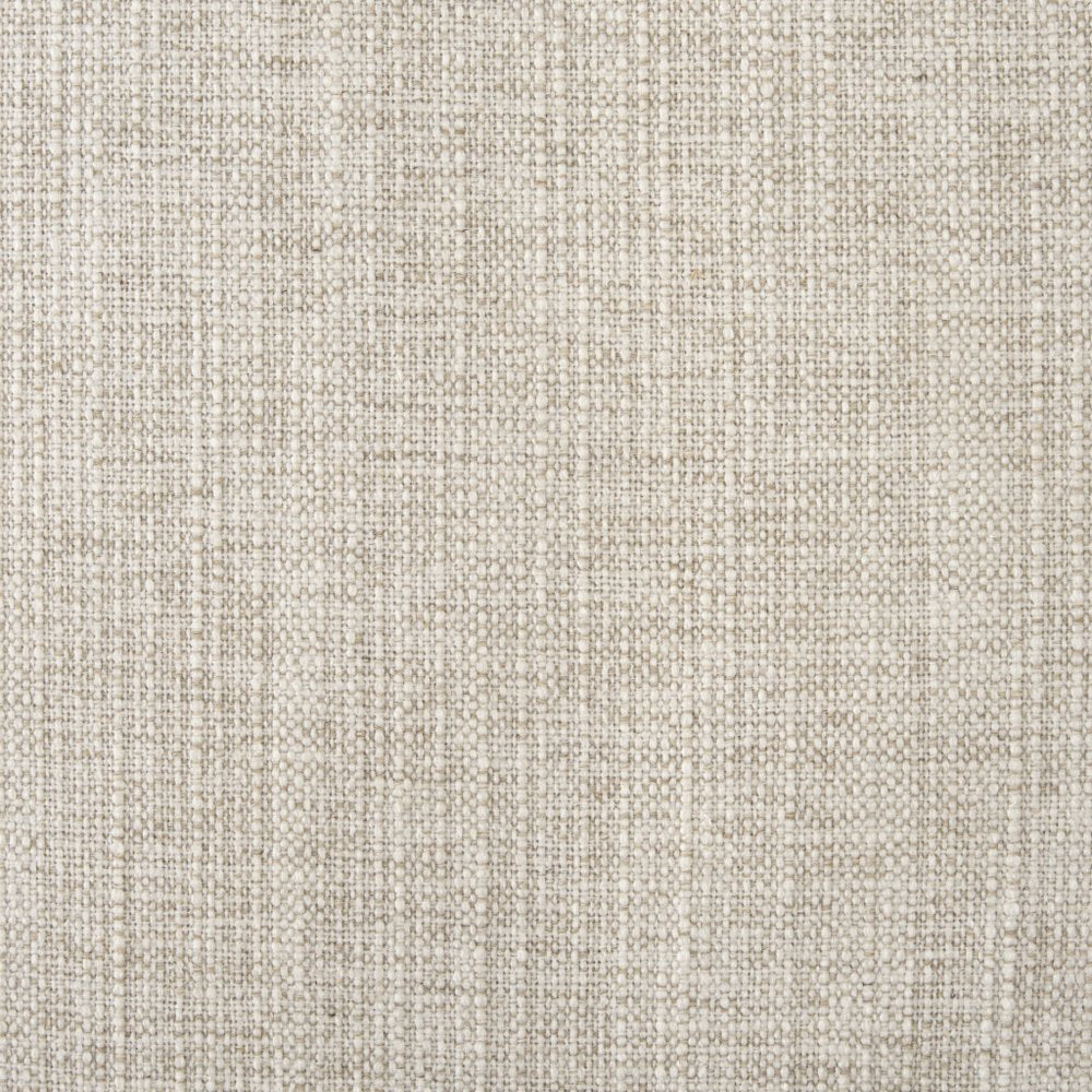 31" Cream and Natural Linen and Solid Wood Barrel Chair
