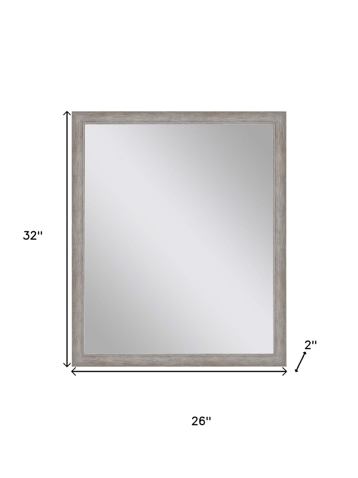 32" Silver Framed Accent Mirror